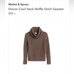 STITCH FIX - Market & Spruce Sharon Cowl Neck Waffle Stitch Sweater